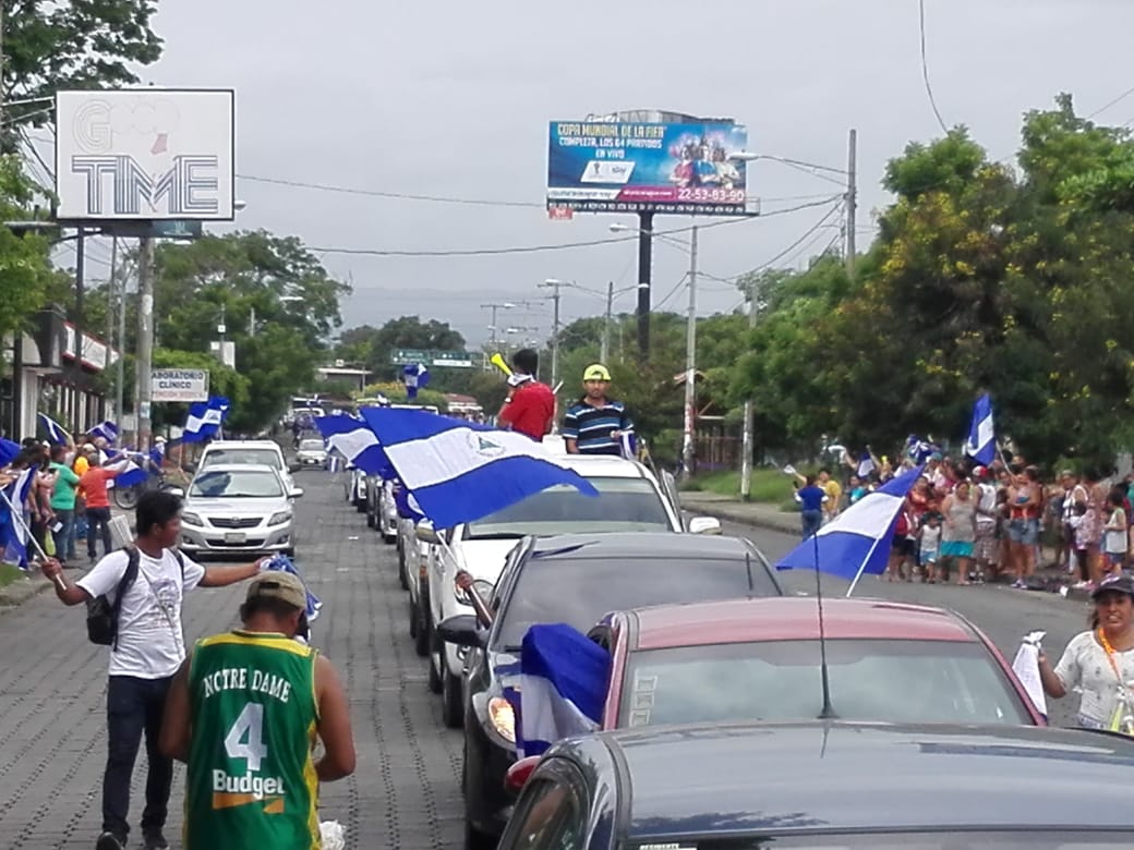 Caravana Azul y Blanco recorri barrios de Managua Onda Local