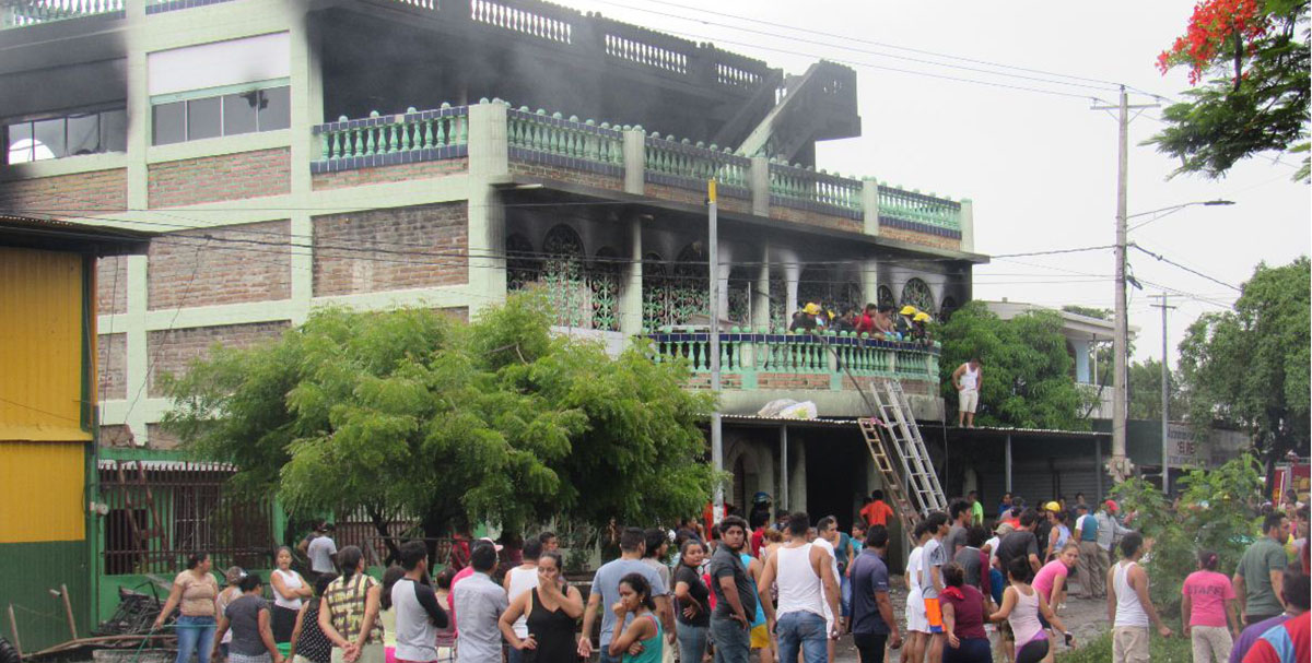 Casa quemada en el barrio Carlos Marx, junio de 2018
