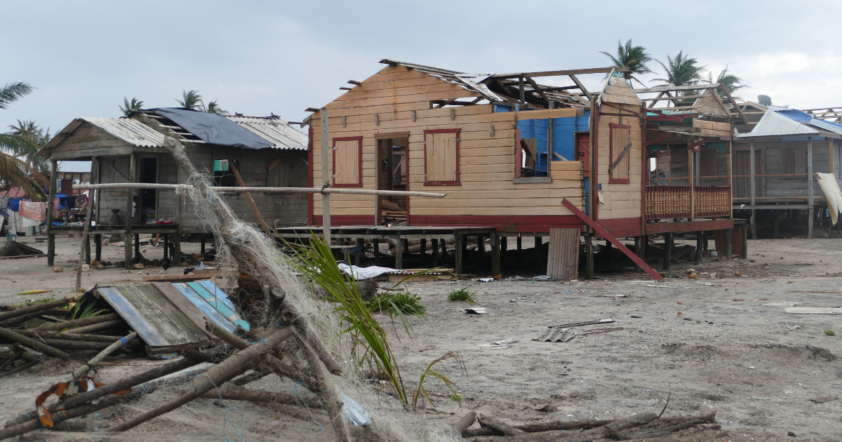 Haulover, comunidad miskita, destruida por el huracán Eta