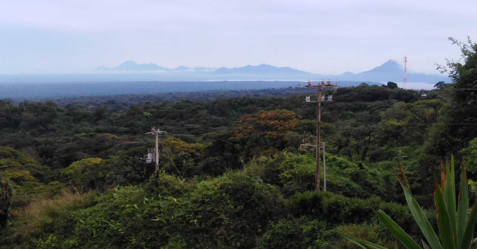 Vista desde la parte alta de El Crucero, en la Cuenca Sur de Managua