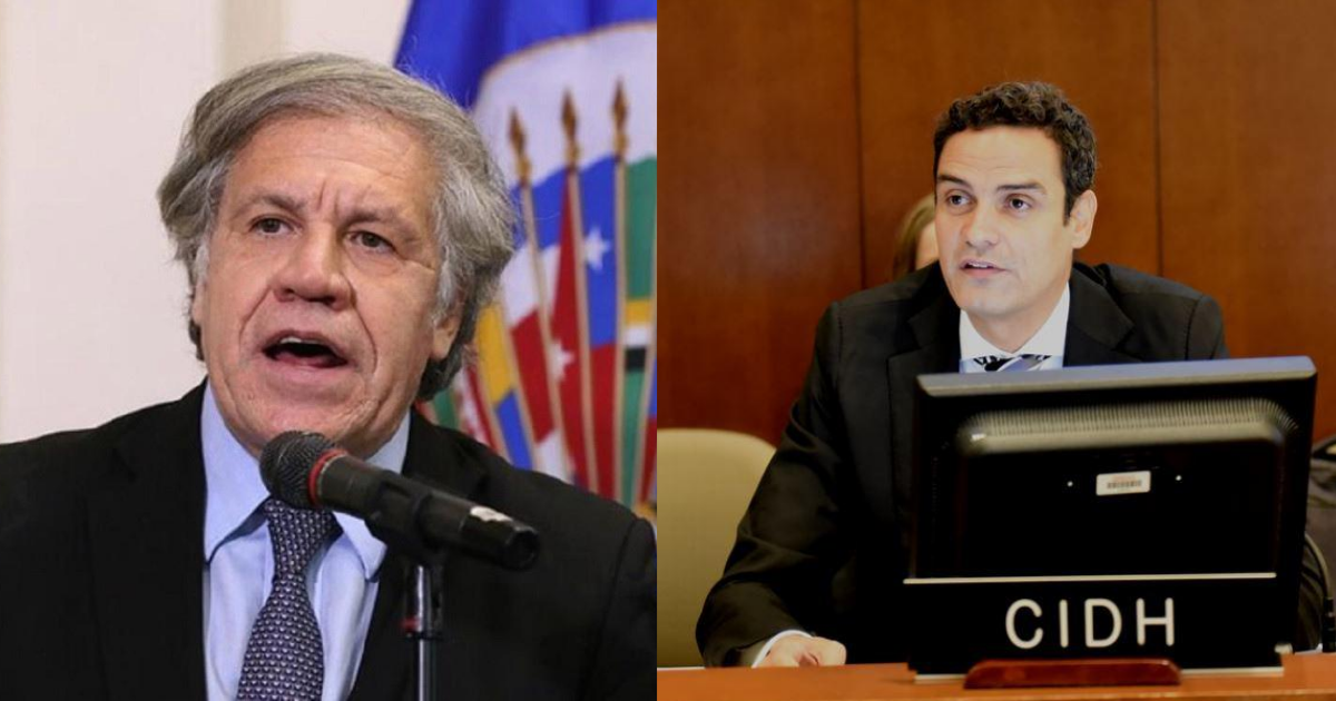 Luis Almagro, Secretario general de la OEA y Pablo Abrao, secretario ejecutivo de la CIDH