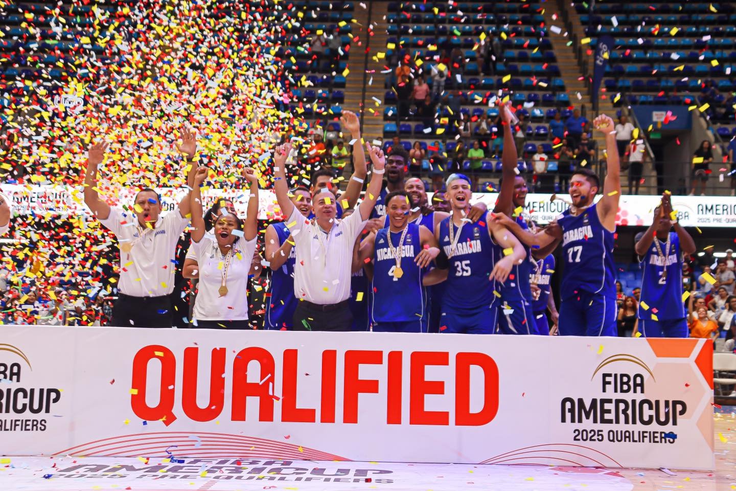 Nicaragua consiguió su clasificación a la segunda fase del Pre-Clasificatorio rumbo a la FIBA AmeriCup del 2025, luego de vencer a la selección de Costa Rica por marcador 80-64