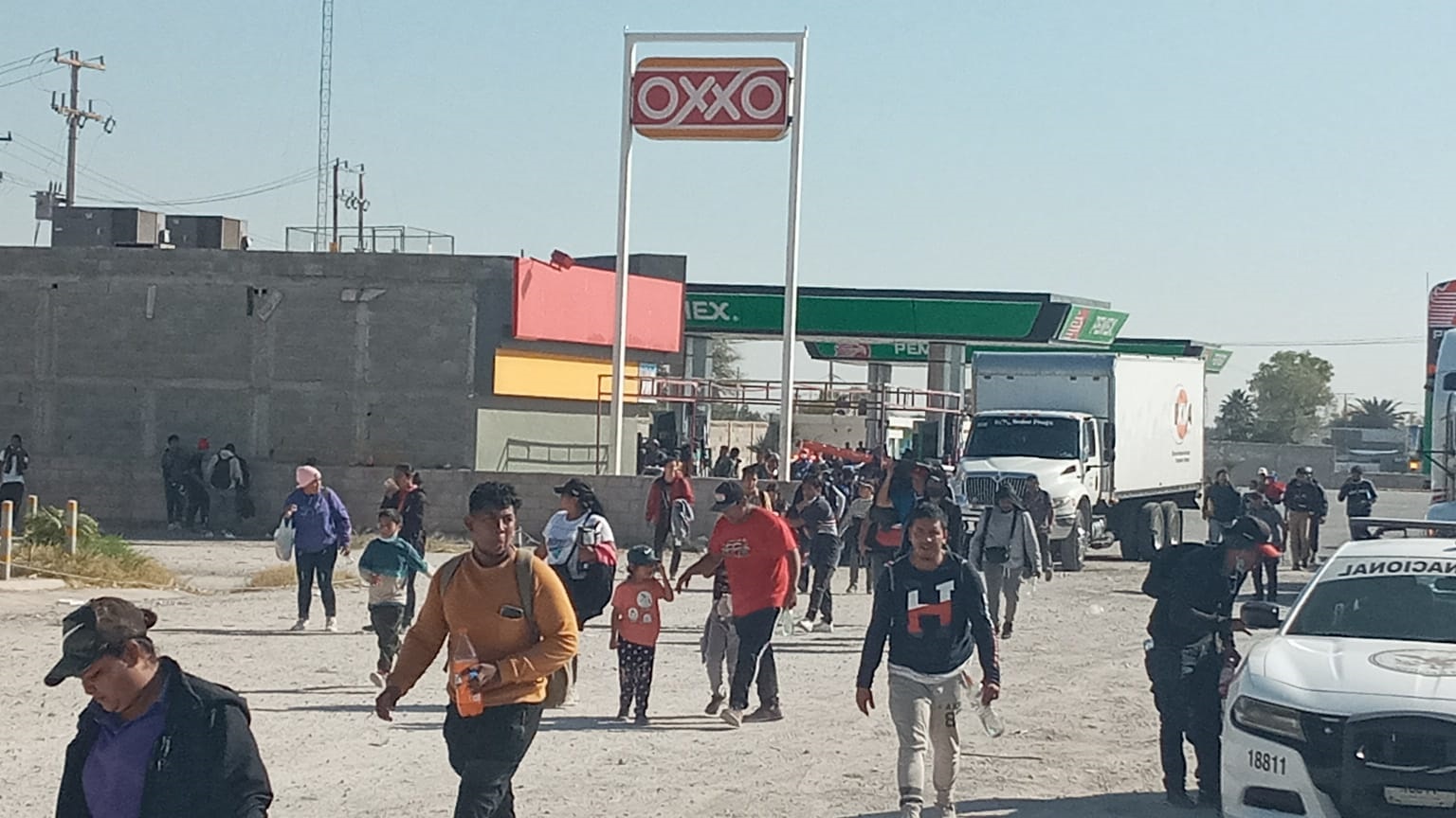 Personas migrantes centroamericanas en su travesía por México