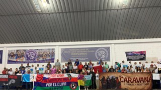 Caravana Mesoamericana por el Clima y la Vida durante su recorrido en Guatemala 2025. Fotografía: Prensa Comunitaria