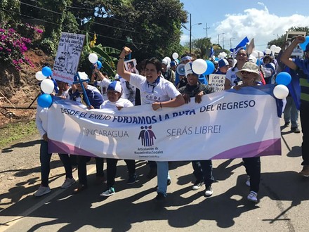 Nicaragüenses obligados a refugiarse ante la violencia estatal