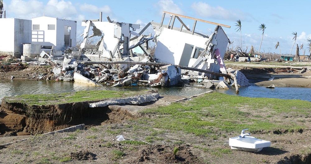 El Centro de Salud de Haulover quedó en ruinas después del paso de Eta e Iota